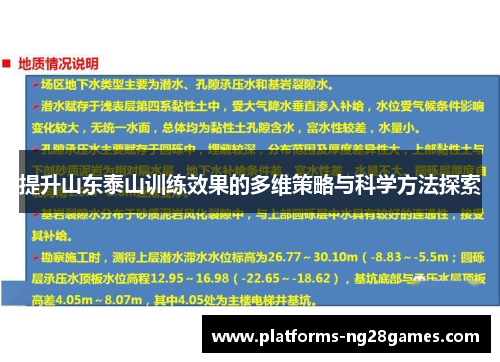 提升山东泰山训练效果的多维策略与科学方法探索