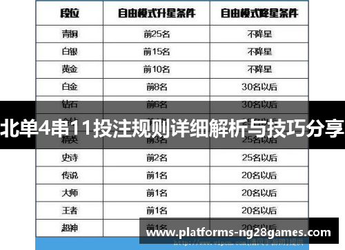 北单4串11投注规则详细解析与技巧分享