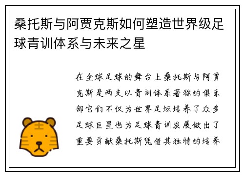 桑托斯与阿贾克斯如何塑造世界级足球青训体系与未来之星
